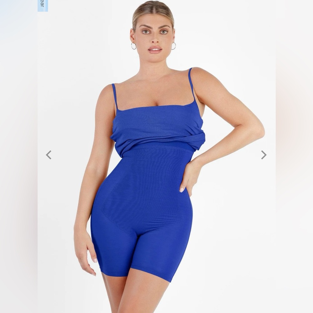 POPILUSH Shapewear Solid Modal Slimming Midi Slip Dress
